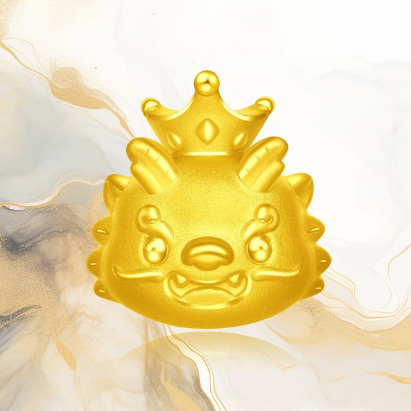 CHOW TAI FOOK 24K Gold Year of Dragon King Dragon Charm