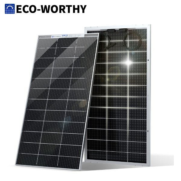 ECO-WORTHY 100W Monocrystalline Solar Panel