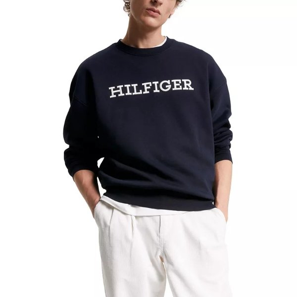 Men's Embroidered Monotype Logo Fleece Sweatshirt