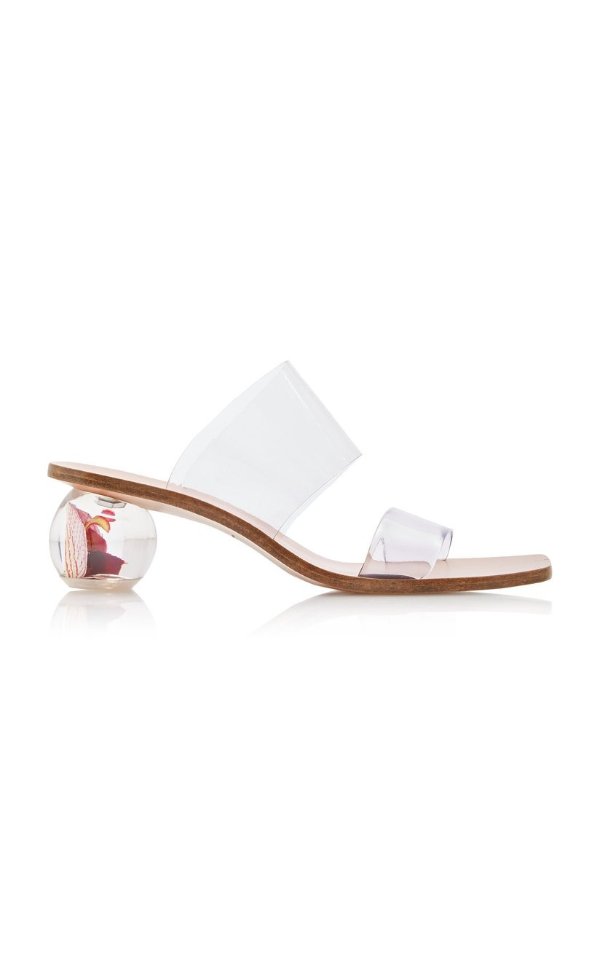 Jila PVC and Leather Sandals