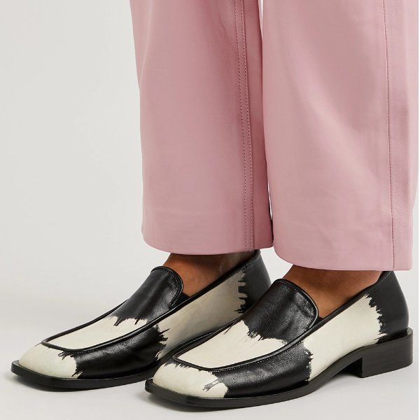 Lucy printed leather loafers