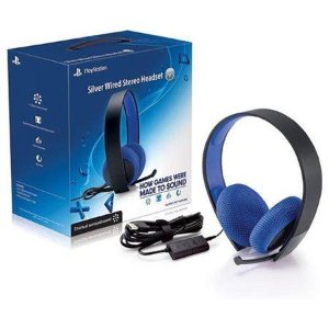 Sony PlayStation Silver Wired Stereo Headset - PS4