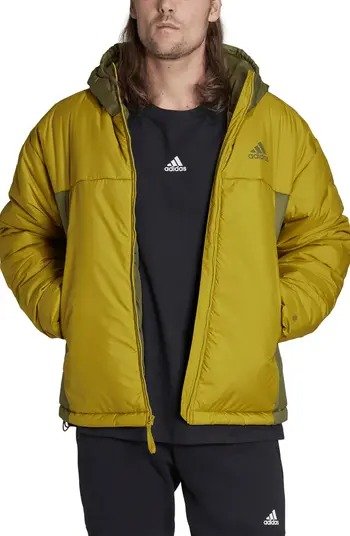 3-Stripes Water Repellent Hooded Puffer Jacket
