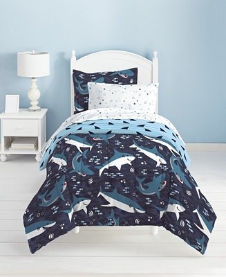 Sharks 5-Piece Twin Comforter Set