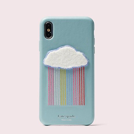 rainbow cloud patch iphone xs max case