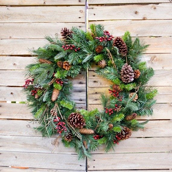 Artificial Pinecone and Berry Wreath Faux Pine Wreath | Etsy