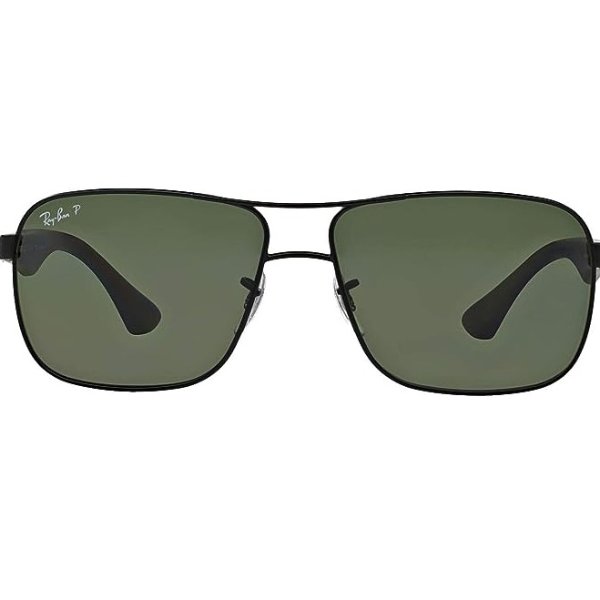 Men's Rb3516 Metal Square Sunglasses