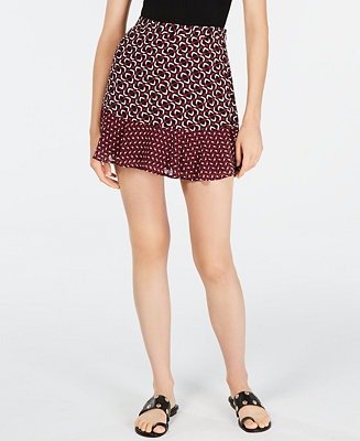 Printed Mini Skirt, Regular & Petite