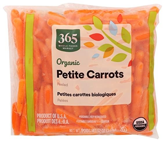 Carrot Petite Peeled Organic, 12 Ounce