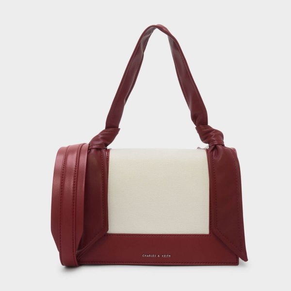 Red Knotted Strap Handbag |CHARLES & KEITH