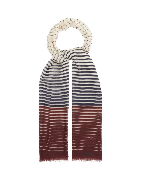 Striped cashmere-blend scarf | Valentino Garavani | MATCHESFASHION US