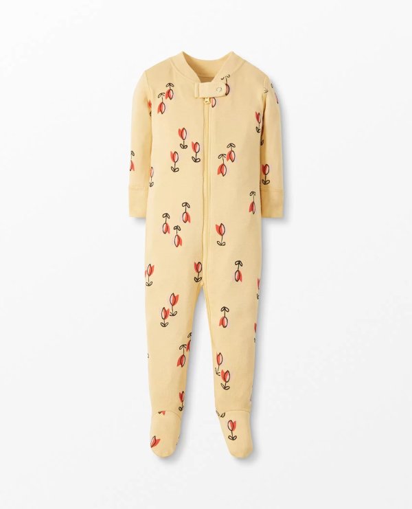 Baby Zip Footed Sleeper In Organic Cotton
