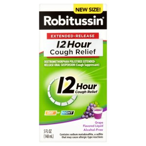 Robitussin® Extended-Release 12 Hour Cough Relief Grape Flavored Liquid 5 fl. oz. Box