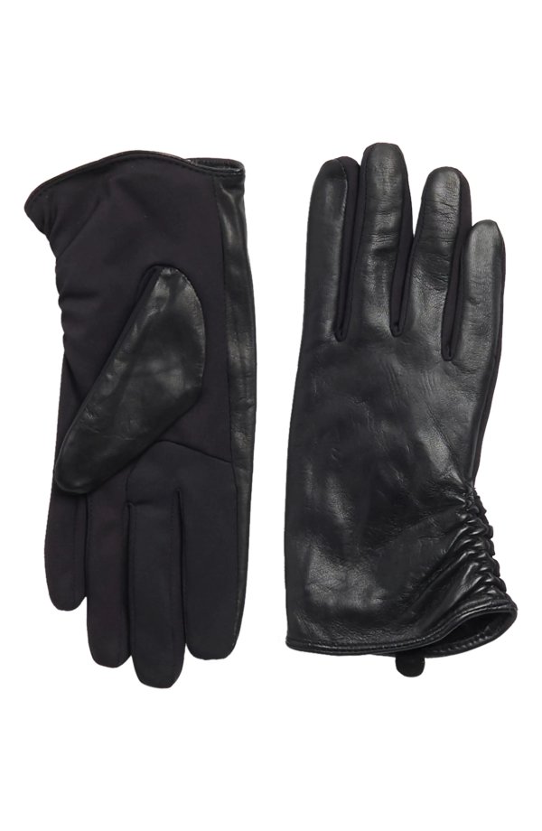 Leather & Fabric Combo Tech Gloves