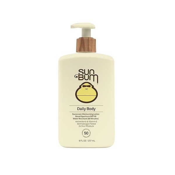 Sun Bum Daily SPF 50 Sunscreen Body Lotion | Vegan and Hawaii 104 Reef Act Compliant (Made Without Oxybenzone & Octinoxate) Broad Spectrum Sun Care | Dermatologist Tested | 8 Fl Oz