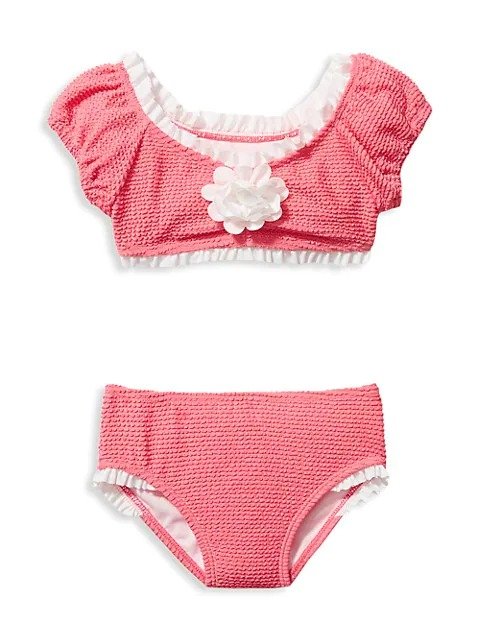 Baby's, Little Girl's & Girl's Textured 2-Piece Swimsuit