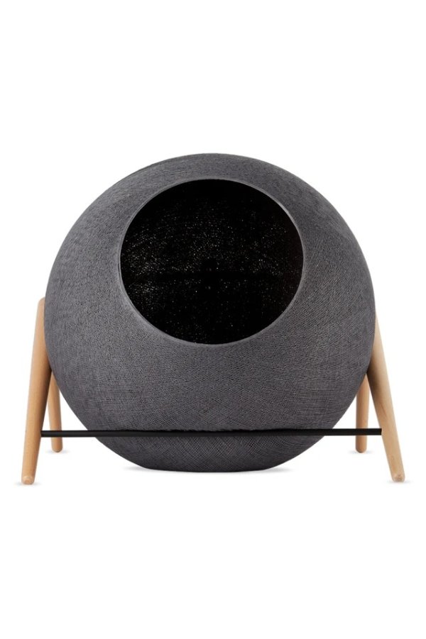 Grey & Black 'The Ball' Cat Bed