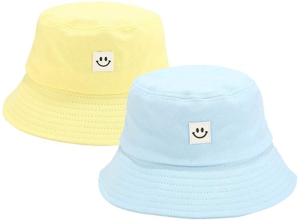 Bucket Hat Summer Travel Bucket Cap Beach Sun Hat Smile Visor for Teens