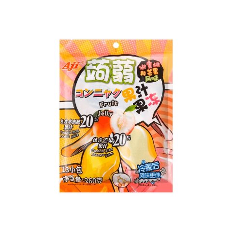 AJI Konjac Juice Jelly Peach + Mango 260g