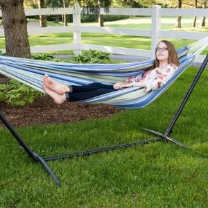 Vivere Double Oasis Hammock with 9ft Stand