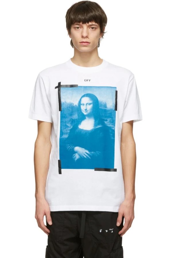 White Slim Mona Lisa T-Shirt