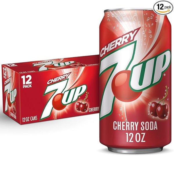 Cherry Flavored Soda, 12 fl oz cans (Pack of 12)