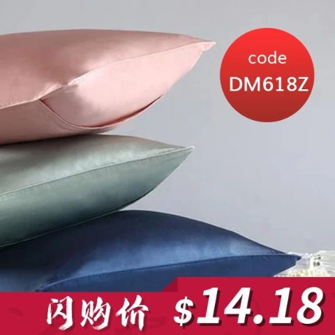 真丝枕套 2件装 4色可选