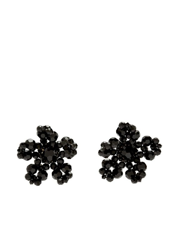 beaded floral earrings