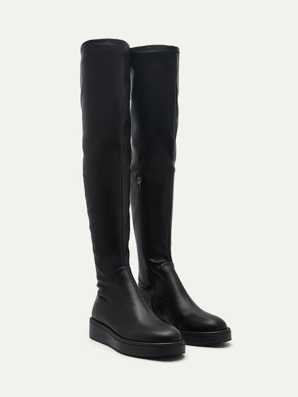 Dessau Knee-High Boots - Black