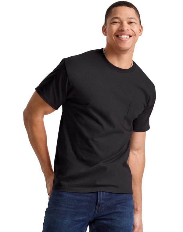 Hanes Essentials Men's Cotton Pocket T-Shirt