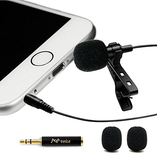 Professional #1 Best Lavalier Lapel Microphone Omnidirectional Condenser Mic for Apple IPhone Android & Windows Smartphones,Youtube,Interview,Studio,Video Recording,Noise Cancelling Mic