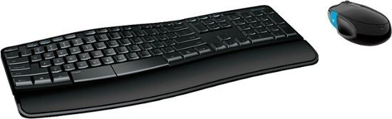 Ergonomic Full-size Wireless Sculpt Comfort Desktop USB Keyboard and Mouse Bundle