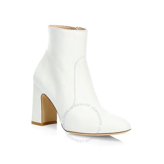 Ladies White Nell Leather Ankle Boots, Brand Size 36