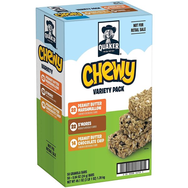 Chewy Granola Bars, Marshmallow Lovers Variety Pack, 58 Bars