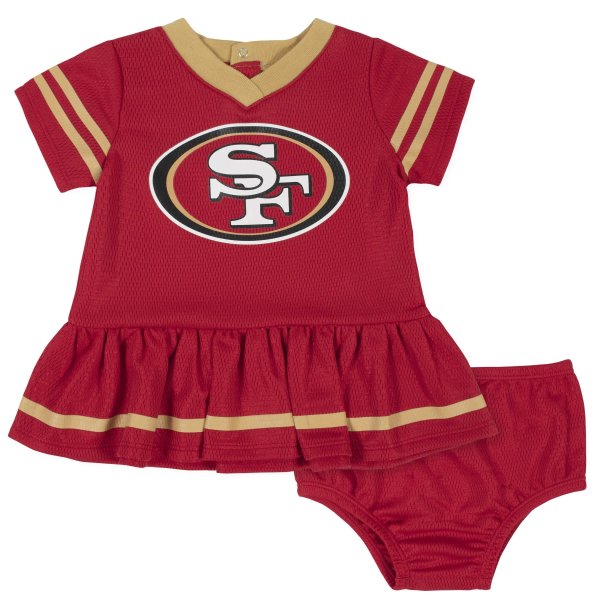 Baby Girls San Francisco 49ers Dress & Diaper Cover Set