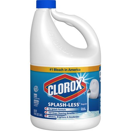 Splash-Less Liquid Bleach, Regular, 116 oz Bottle