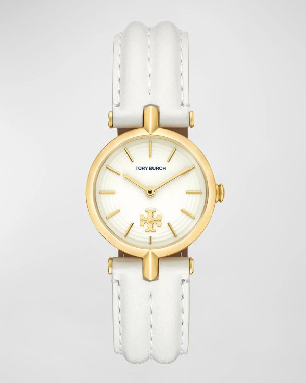 The Kira Watch with Ivory Leather Strap