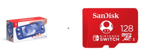 Nintendo Switch Lite Console + 128GB Micro SD Card