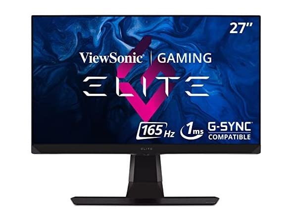 ViewSonic Elite XG270Q 27 Inch 1440p 1ms 165Hz Gaming Monitor with GSYNC Compatible, VESA DisplayHDR 400 and Advanced Ergonomics for Esports