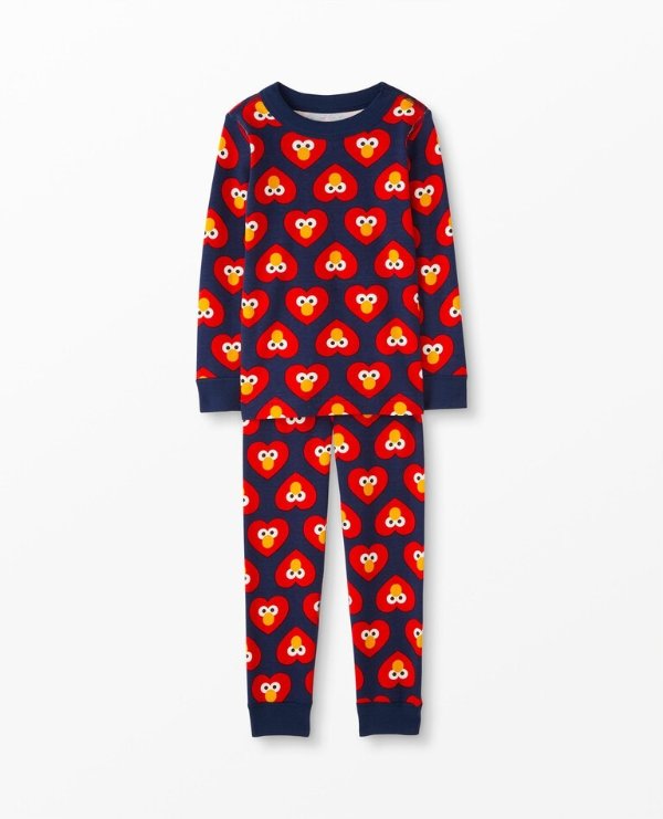 Sesame Street Valentines Long John Pajama Set