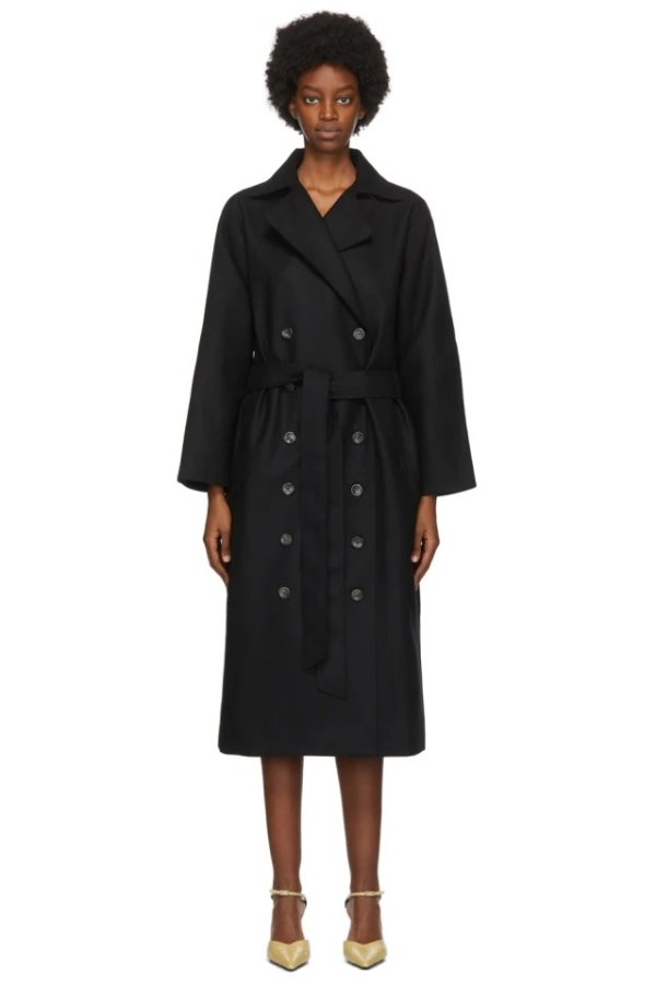 Black Wool Terlago Coat