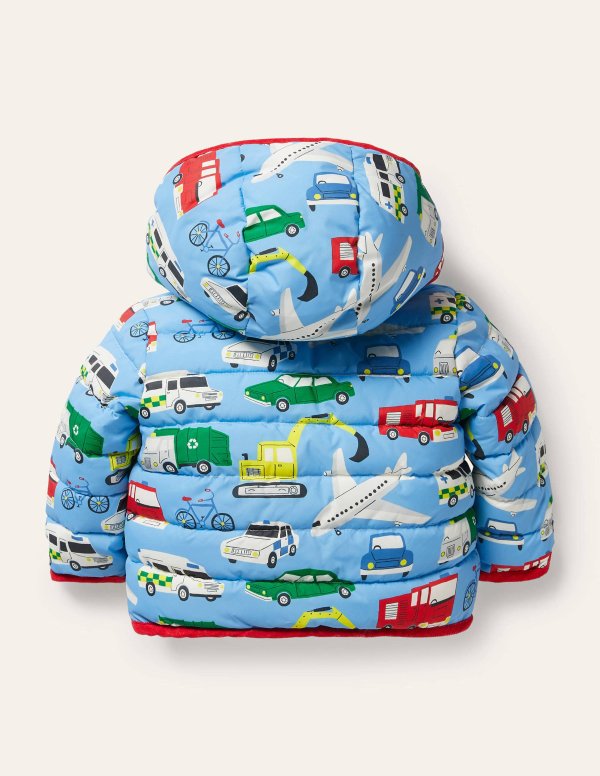 Padded Jacket - Surfboard Blue Things That Go | Boden US