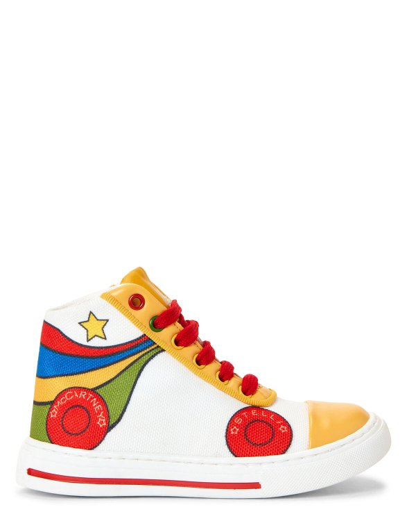 (Toddler Girls) White Ritz Canvas High-Top Sneakers