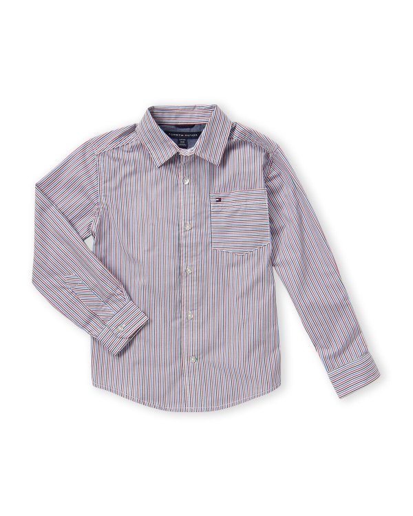 (Boys 8-20) Owen Long Sleeve Striped Shirt