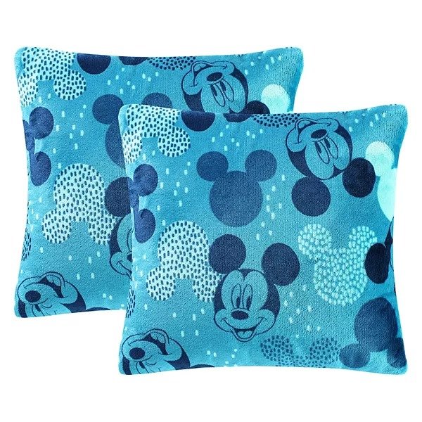 Disney's Mickey Mouse Printed Plush 2-pack Throw Pillow Set by The Big One®