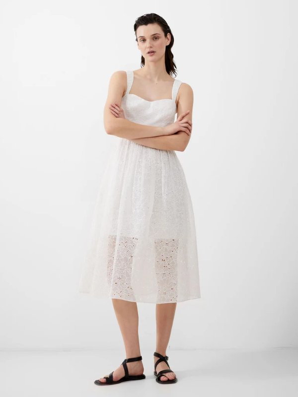 Embroidered Evelyn Lace Strappy Dress