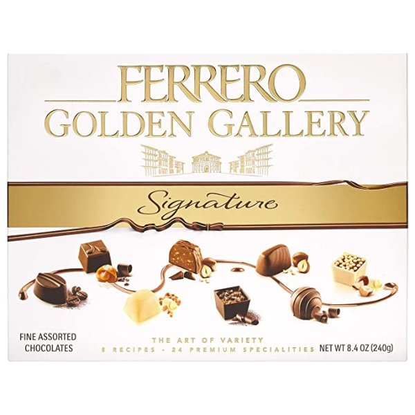 Ferrero Golden Gallery Signature Fine Assorted Chocolates, 24 Count, 8.4 oz (240g)