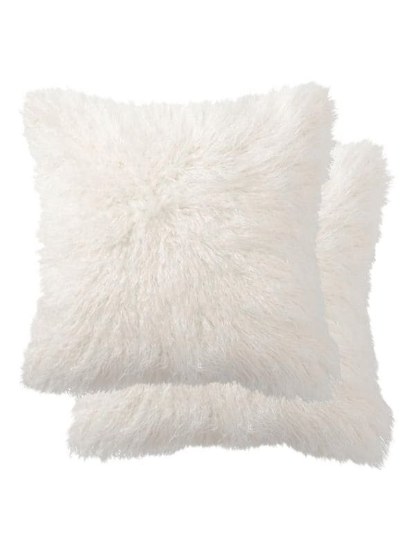 Belton 2-Pack Square Faux Fur Pillow Set