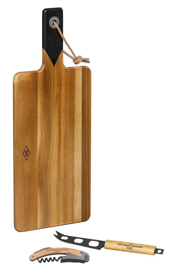 Cheese & Wine Serving Set with Knife & Bottle Opener
