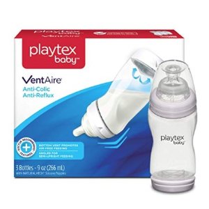 Playtex 婴儿VentAire 宽口防胀气奶瓶- 9oz, 3只装